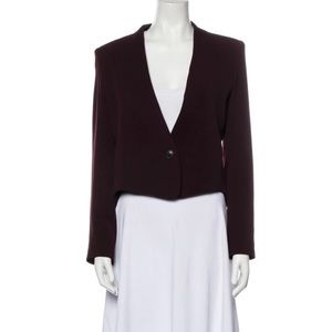 - Theyskens' Theory Wool Evening Jacket
- Burgundy
- Pointed Collar